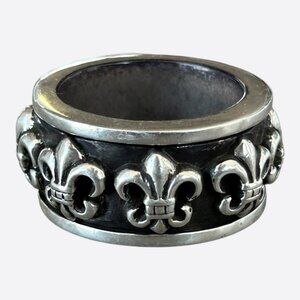 Chrome Hearts Silver Fleur De Lis Spinner Ring